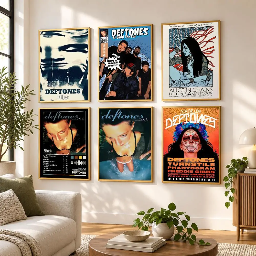 Popular Band Deftones Music Album Poster HD art sticky wall waterproof home living room bedroom bar aesthetic decoration