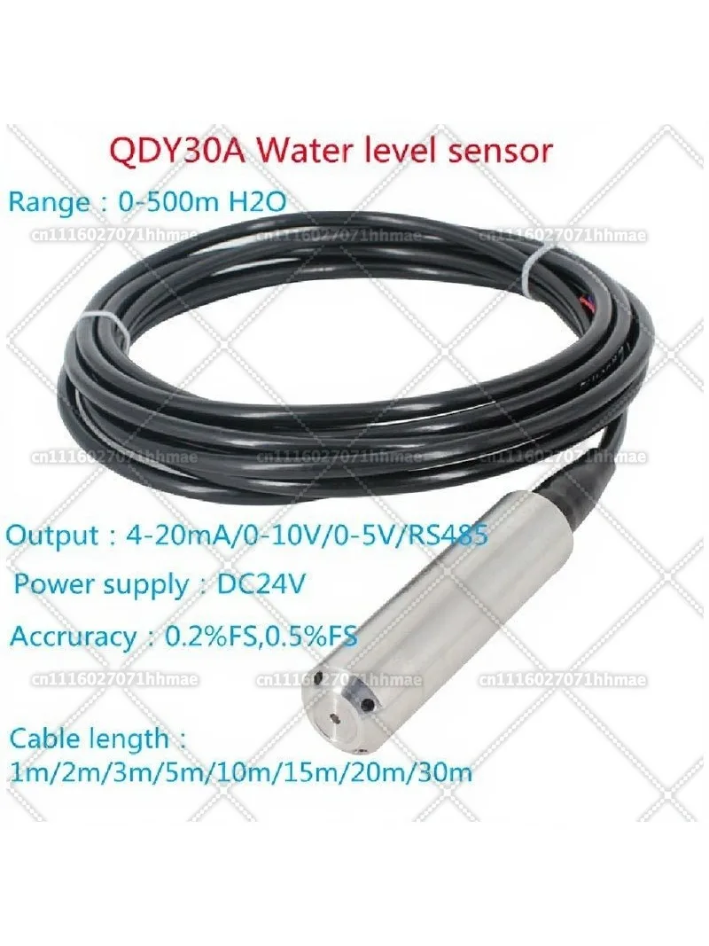 Level Sensor QDY30A Liquid Transmitter Water  Sensor Detector 12-36VDC 4-20mA Signal Output Liquid Sensor