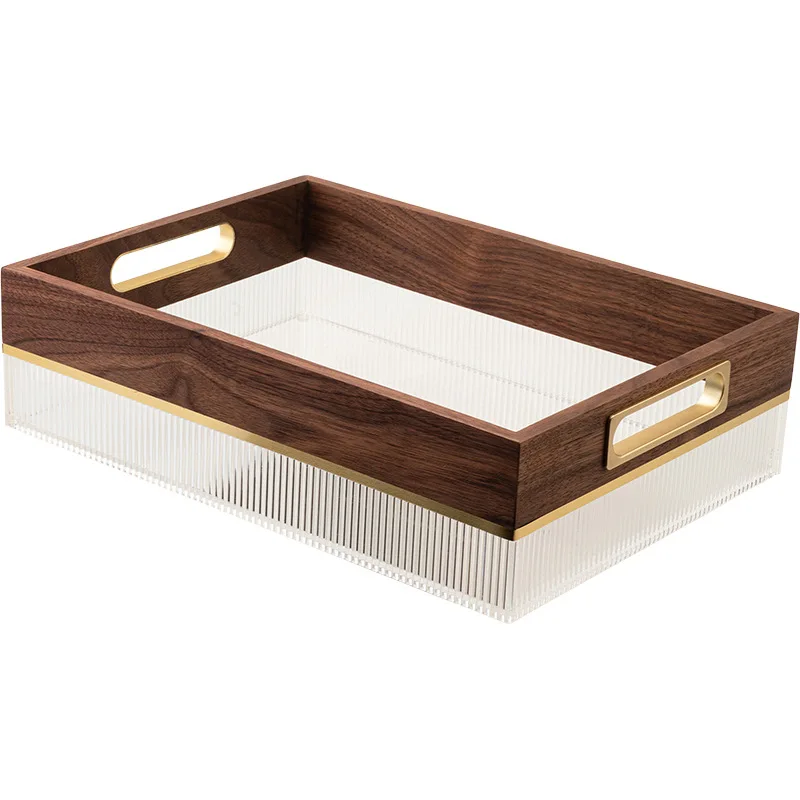 

Storage box, desktop cosmetics acrylic wooden basket, storage desk, dresser, sundries rack