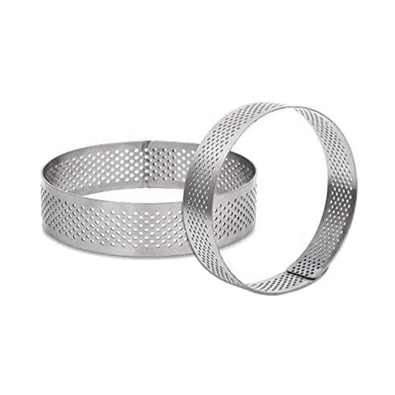 36 Pack Stainless Steel Tart Rings,Perforated Cake Mousse Ring,Cake Ring Mold,Round Cake Baking Tools 6Cm