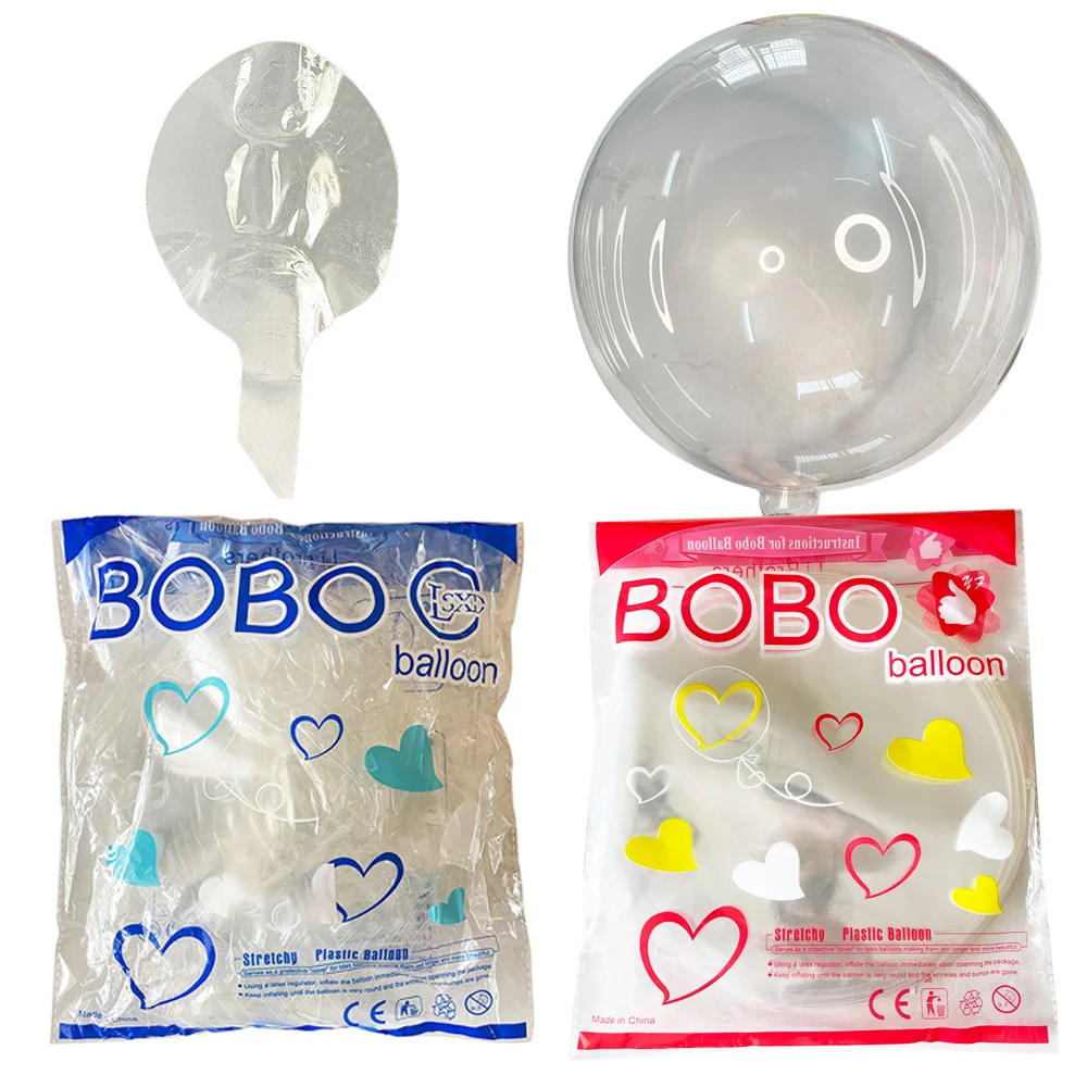 

50pcs Bobo Balloons Transparent Bubble Ballon 13 18 20 24 36 Inch Pre-Stretched and Unstretch Wedding Birthday Home Decorations