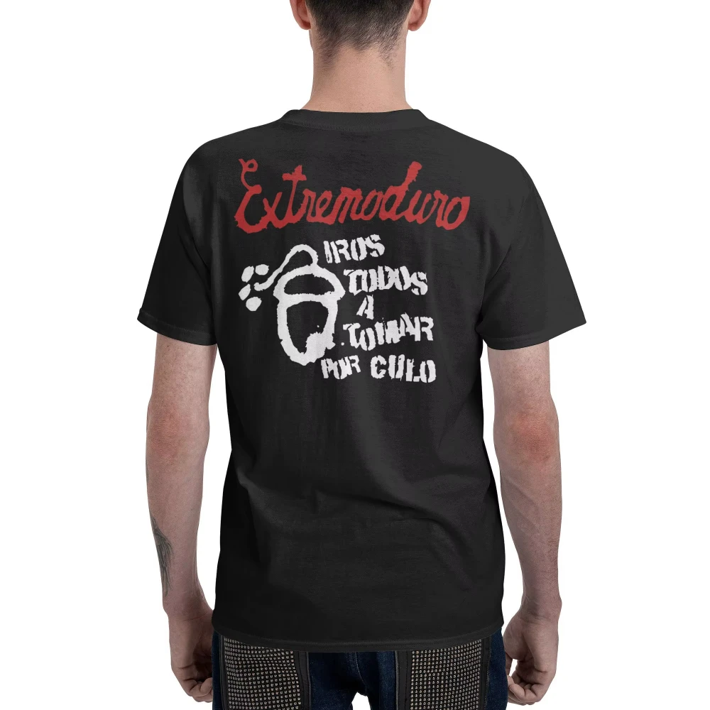 EXTREMODURO الفرقة تي شيرت مطبوع الرجال والنساء خمر القطن تيز الجولة الرقبة قصيرة الأكمام المتضخم تي شيرت ملابس الصيف