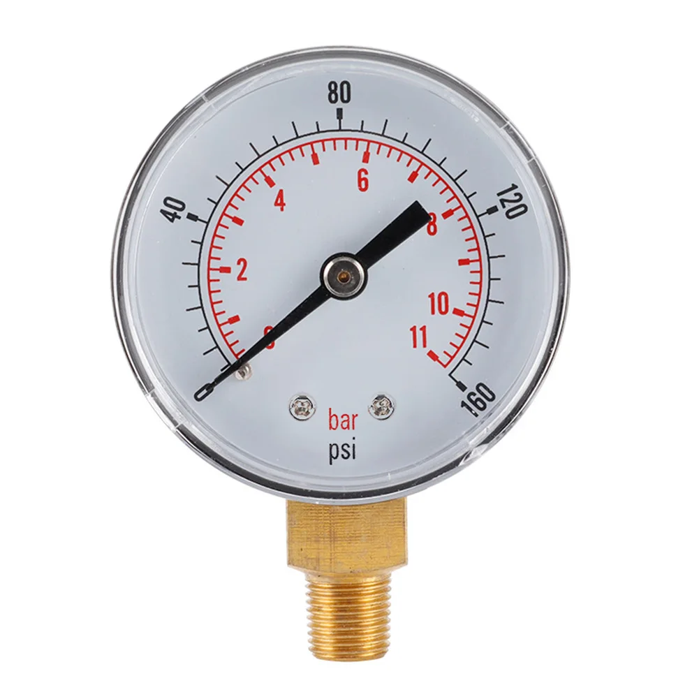 Barometer Integrated Water Pressure Gauge for Measuring Static Water Pressure Air Pressure and Vacuum in Mechanical Systems