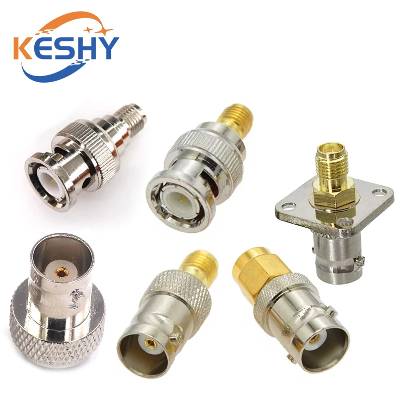 BNC To SMA Connectors Type Male Female RF Connector Adapter Test Converter Kit Transmission Cables SMA To BNC Connector