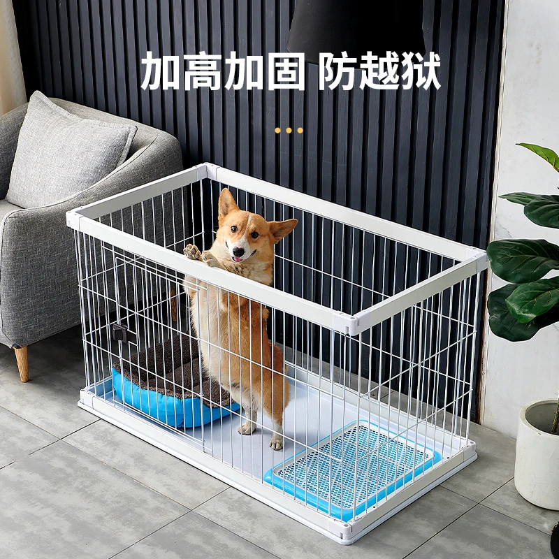 Dog Fence Wooden Dog Fence Removable No Punching Anti-Jailbreak Bold Indoor Pet Fence Small and Medium Dogs