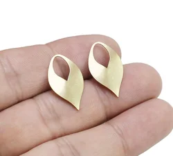 50pcs Teardrop Charm, Dangling Earring Charm, Brass Charm For Jewelry Making, Earring Findings, 22x13mm -R2786
