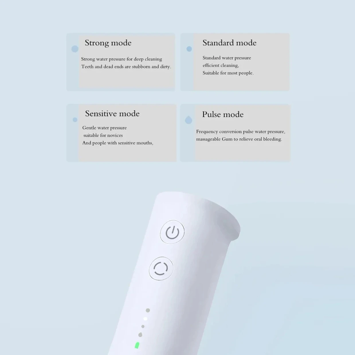 XIAOMI Mijia 스마트 전기 구강 Irrigator IPX7 Waterfroof 치과 워터 제트 Flosser 4 모드 구강 청소 W/4 NozzlesMemory