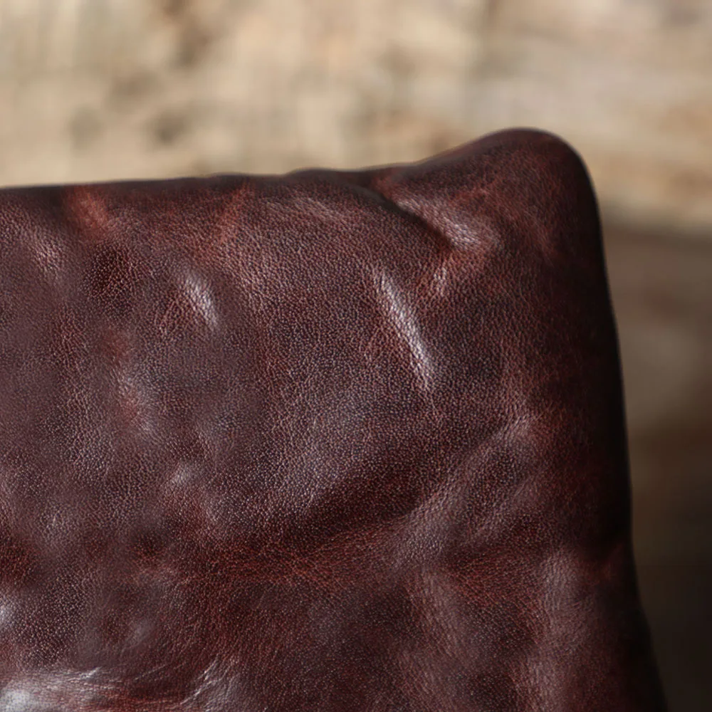 S.WORKER Klassische Geldbörse aus Vollnarbenleder für Herren, Echtleder-Clutch mit großer Kapazität und Kartenhalter. – Detail 19