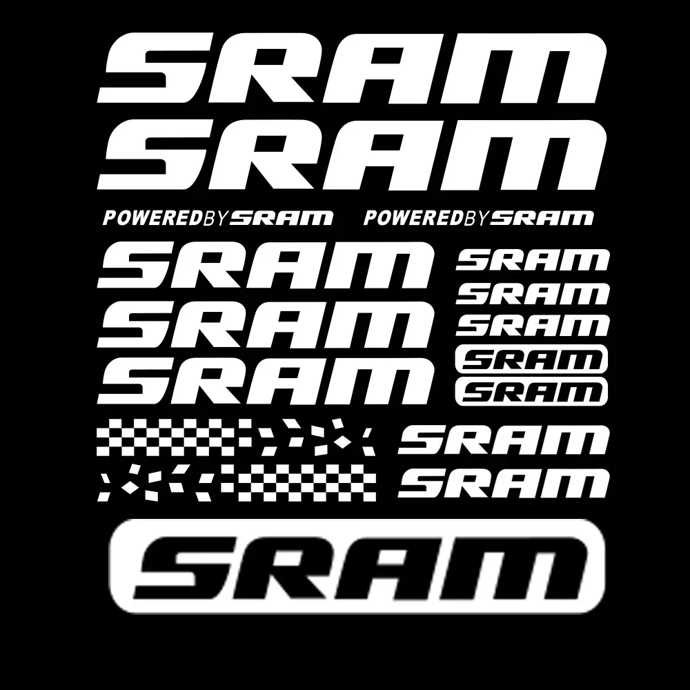 Autocollants SRAM personnalisés et créatifs pour voiture et vélo, stickers imperméables et solaires en PVC 32cm x 36cm