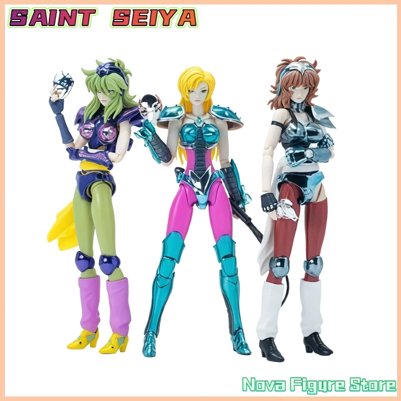 В наличии: Фигурка Saint Seiya GT Myth Bronze EX Chameleon June Jenny с металлическим хлыстом и нижним бельем сестер. Коллекционная игрушка, подарок.