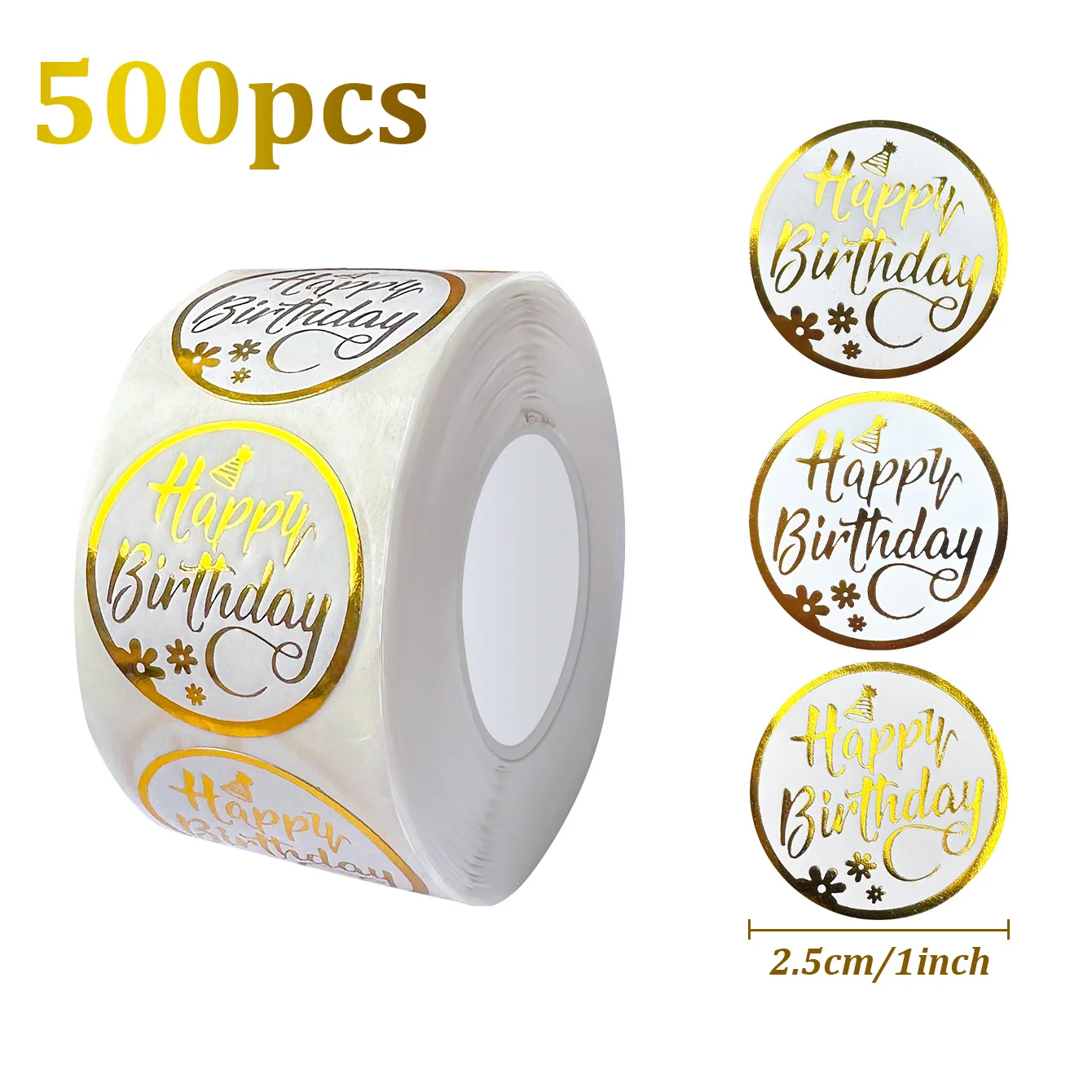 500pcs Happy Birthday Stickers 1