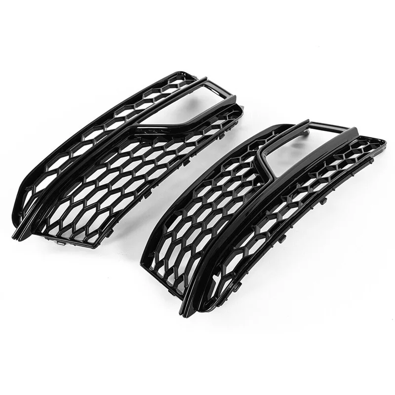

Right Car Front Bumper Mesh Fog Light Cover Honeycomb Grill Grille Cover For S5 A5 S-Lines 2013-2016 8T0807682M Replacement