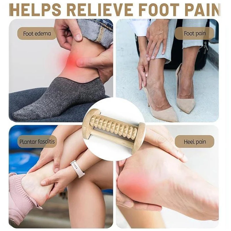 

Tools Wooden Foot Roller Wood Care Massage Reflexology Muscle Relax Relief Massager Spa Gift Anti Cellulite Foot Massager Care