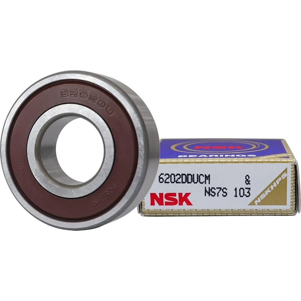 2PCS Original Japan NSK Deep Groove Bearing 6202DDU 6202-2RS 15X35X11mm Double Seal Ball Bearings