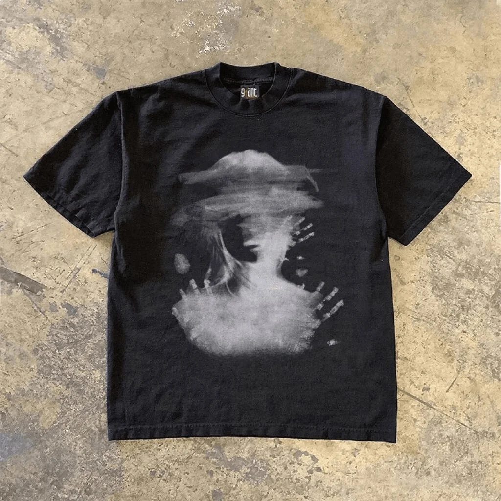 Pure Cotton Double Thread Loose Fit Short Sleeve T-Shirt for Men and Women Retro American Style Heavyweight Couple's Tee