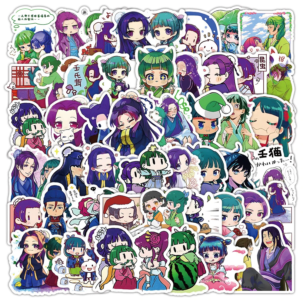 10/30/50pcs Cute Anime The Apothecary Diaries Stickers Maomao Jinshi Decals Laptop Notebook Cartoon Graffiti Sticker Kids Toys