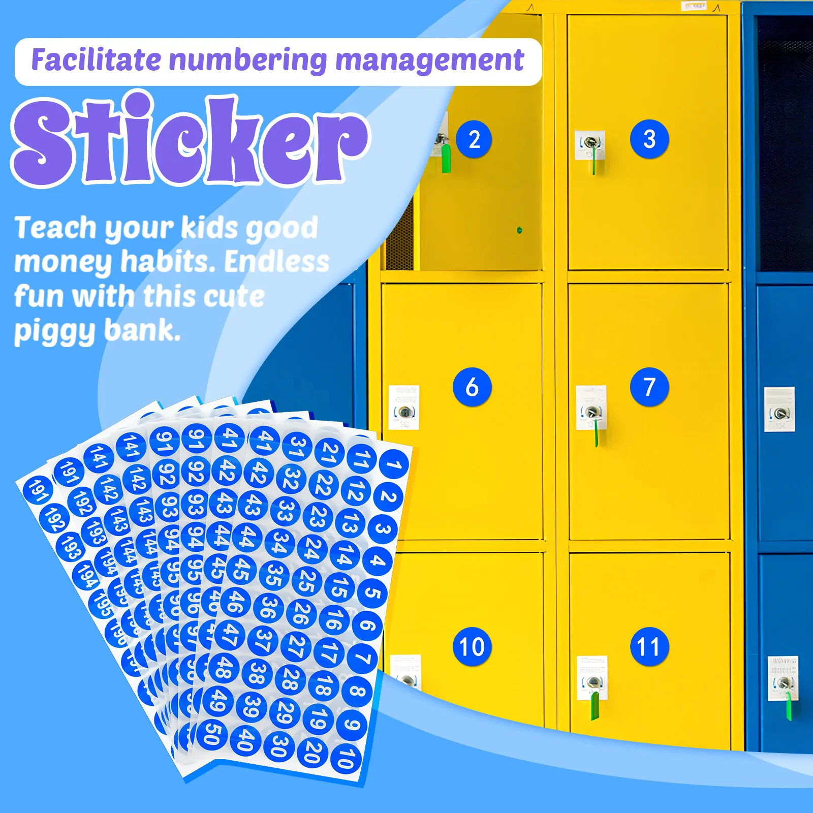 8Sheets Number Stickers Fine Craft Adhesive Number Labels for Easy Item Classification Time-Saving Storage Organization Home view 3