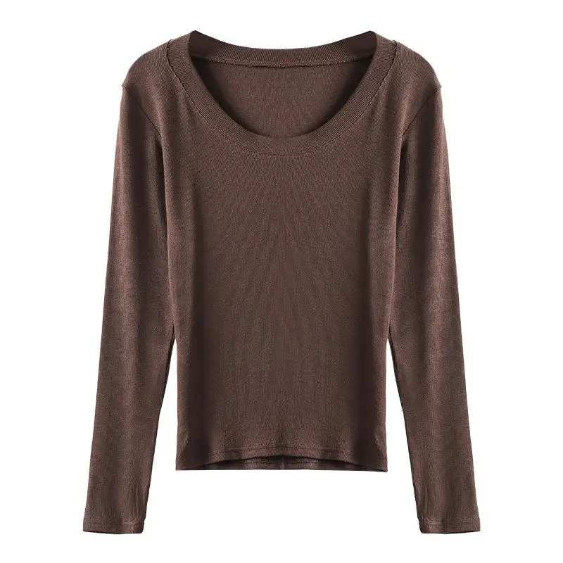 

Длинная основа для похудения для женщин, облегающая футболка с вискозным волокном, длинный топ све, внутренняя часть, женская футболка