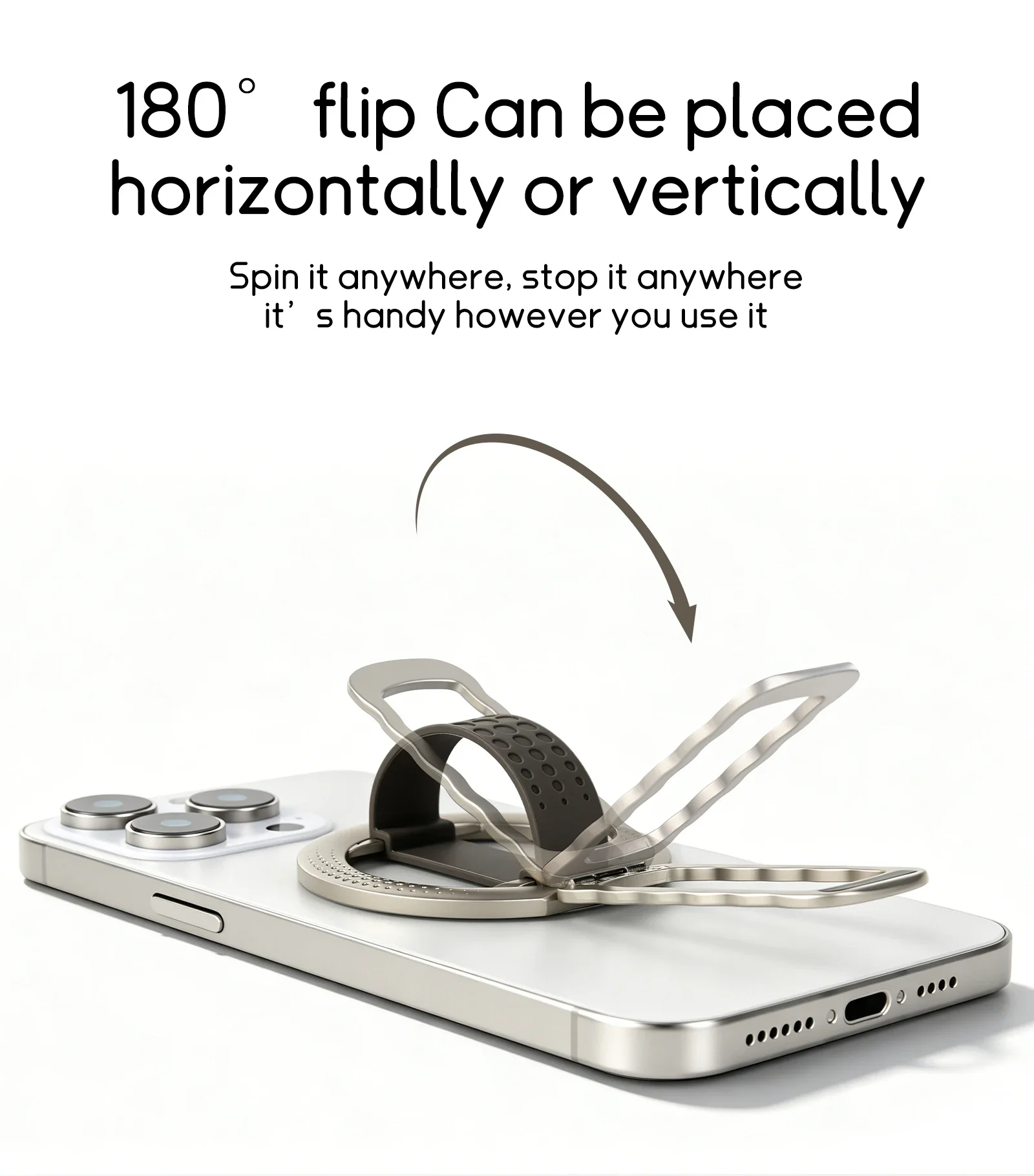 Magnetic Finger Ring Phone Holder Magsafe Silicone Strap Portable Stand for IPhone 17 16 15 Pro Max Plus Samsung Xiaomi