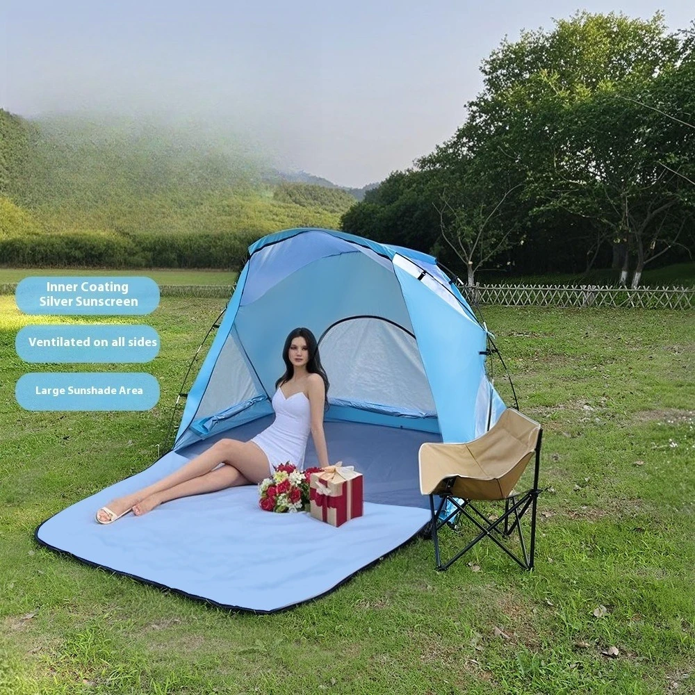 

Beach tent Field camping Windproof rainproof sun protection Awning Portable camping equipment Multi-person tent
