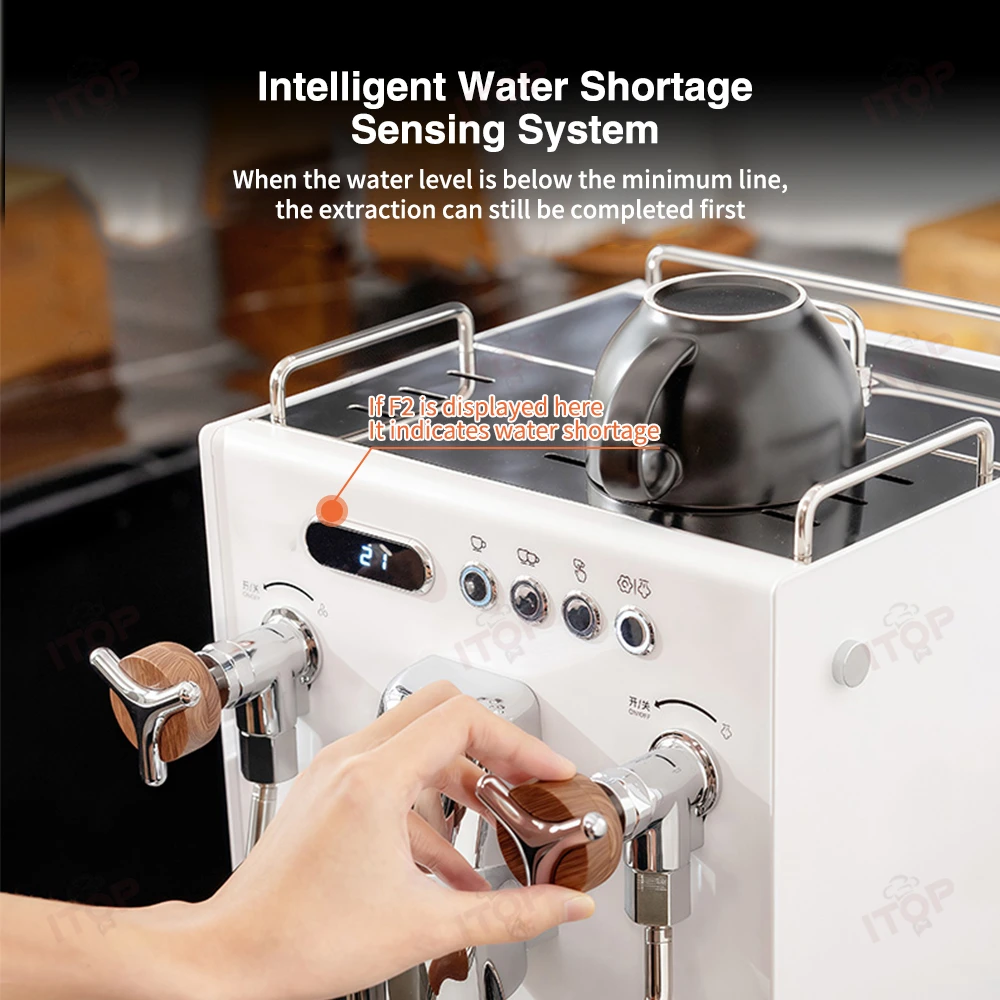 ITOP CM-E1 máquina de café comercial para el hogar bomba Ulka triple calefacción Control PID 2850W máquina de café expreso preempañamiento tanque de 1,6l