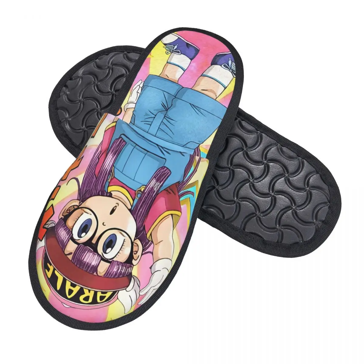 Custom Dr S-Slump Arale Norimaki Memory Foam Slippers Women Soft Warm Manga House Slippers