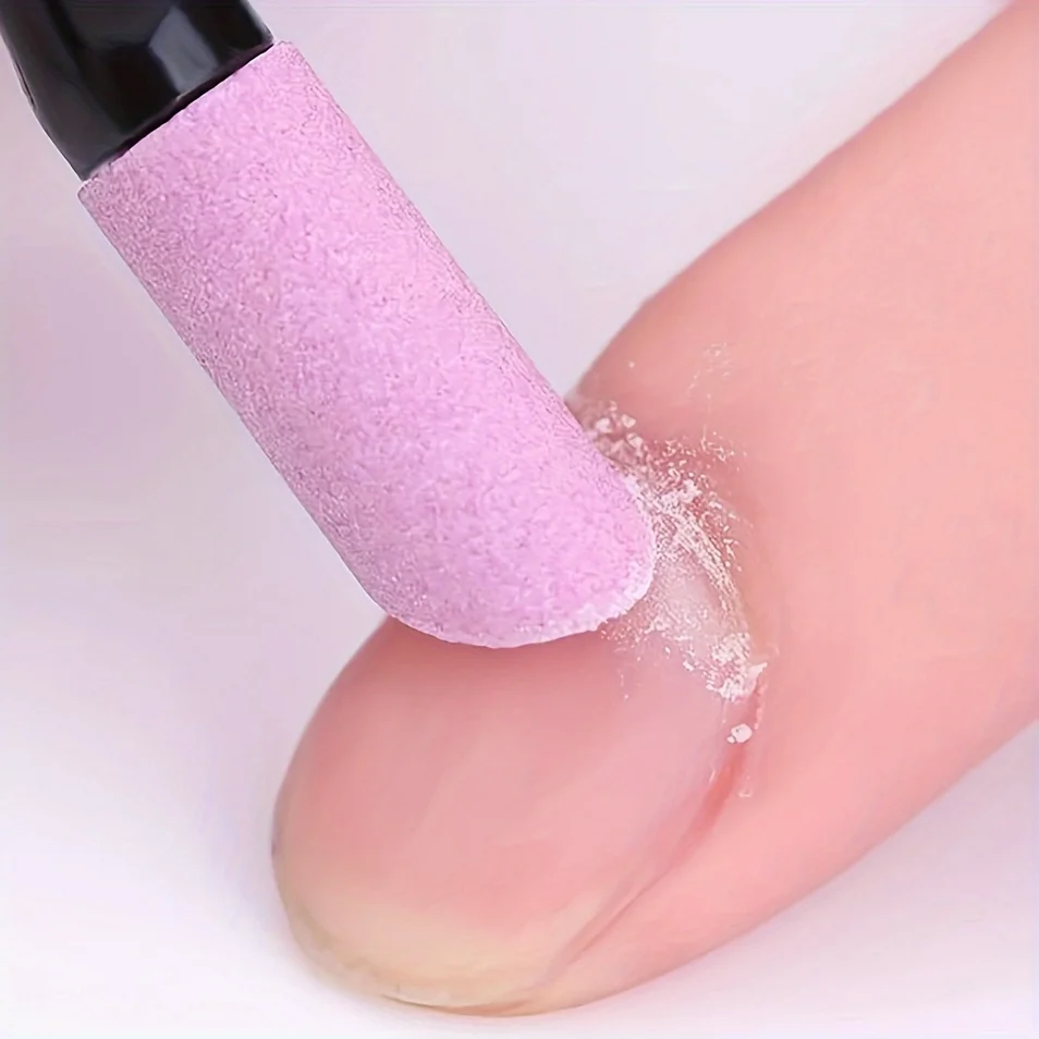 1 ud./5 uds. Lima de uñas, empujador de piedra para cutículas, palos de lijado para uñas, bolígrafo para decoración de uñas, removedor de cutículas, recortador, herramientas de manicura