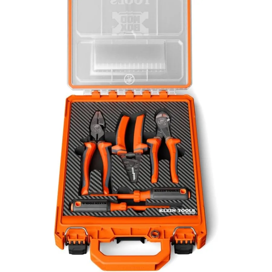 

94160MBINS MODbox Insulated Tool Kit 5-Piece 1000V Rated Electrician Tools Set with Screwdrivers Wire Stripper Cutt