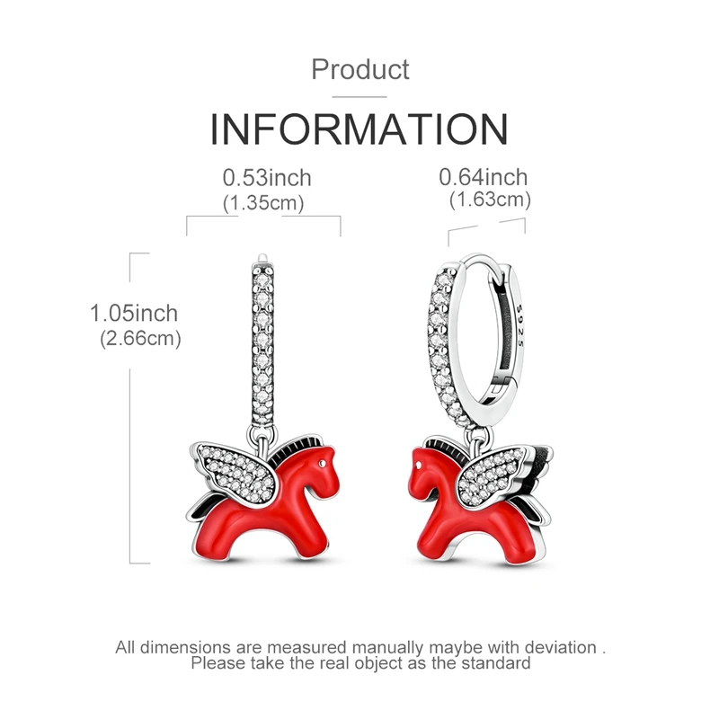 925 Sterling Silber Creolen mit baumelnden Kirsch- und Leoparden-Zirkonia-Anhängern – Schmuckgeschenk für Frauen und Teenager-Mädchen – Detail 9