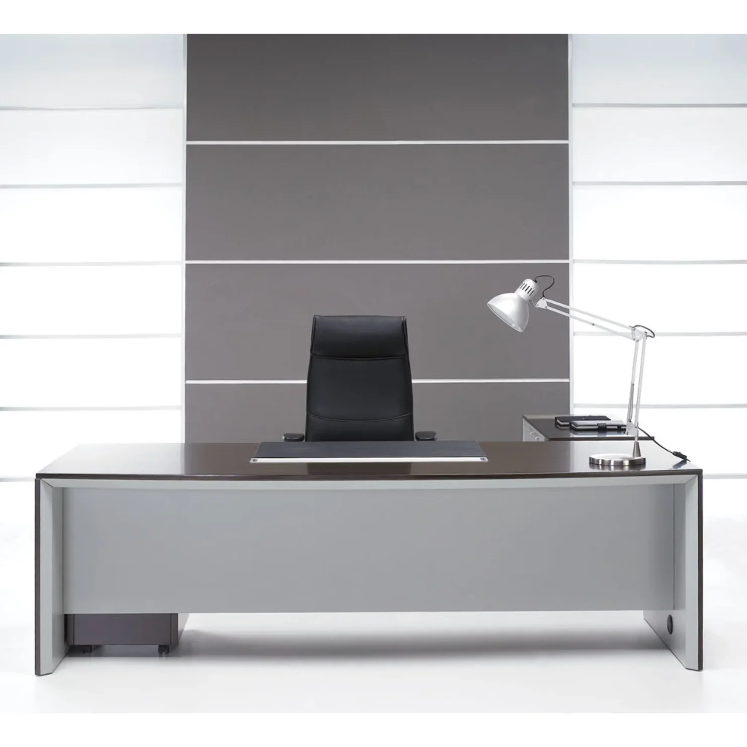 gs-High-End Modern Executive Office Desk for New Commercial Building Project Luxurious Smart Veneer General Manager Boss Table