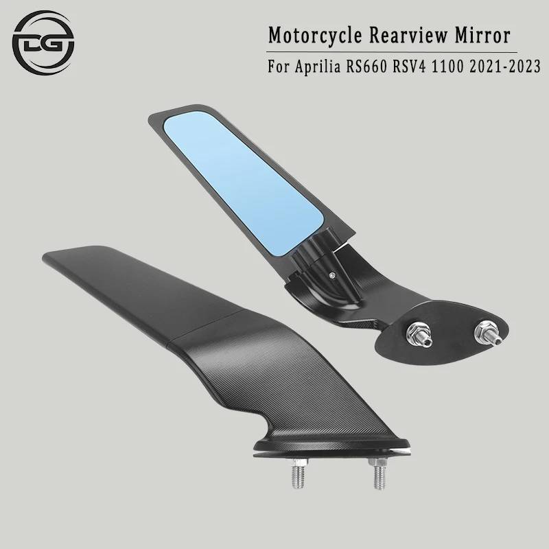 

Motorcycle Wing Mirrors Adjustable Rotating Rearview Side Mirror For Aprilia RS660 RSV4 1100 2021 2022 2023