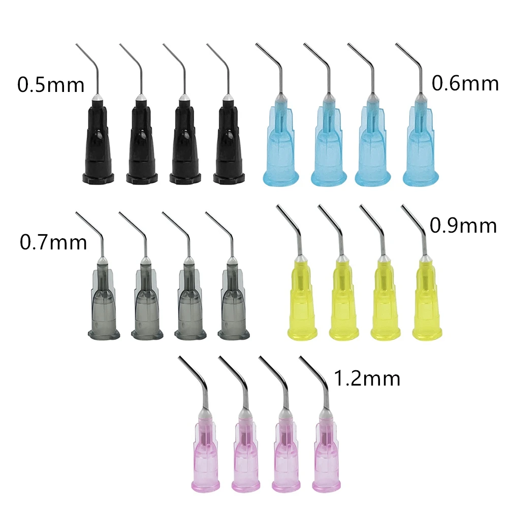 

100pcs/Bag Dental Irrigation Pre Bent Tips Needle Delivery Syringee Tips Disposable Applicator Oral Tooth Cleaning Dentist Tools