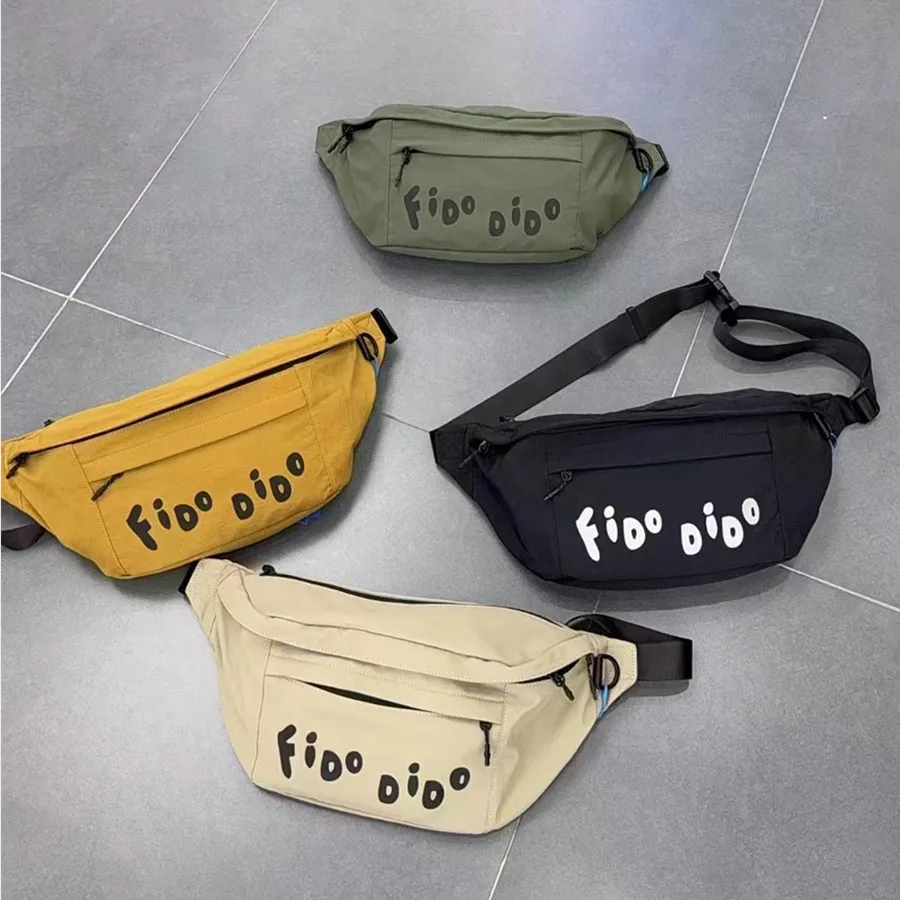 

FIDO DIDO 2025 New Chest Bag Waist Bag Men's Bag Women's Bag High-density Nylon Waterproof Shopping Cycling Genuine 2545-1