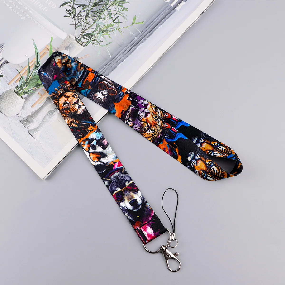 

Cool Wolf Pattern Neck Strap Lanyards ID Card Pass Keychain Badge Holder Hang Rope Lariat Men Lanyard for Key Rings Accessories
