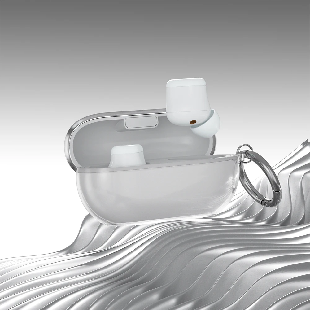 เคสหูฟังแบบครอบชาร์จได้กันกระแทกเคสครอบผิวเคสใสป้องกันรอยขีดข่วนพร้อมพวงกุญแจสำหรับหูฟัง Beats Solo