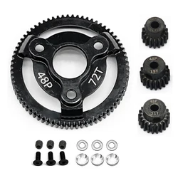 Hardened Black Steel Spur  72T 76T 83T 86T 90T Gear with Pinion Gear 48P for Traxxas Slash 2WD Bandit Rustler Stampede Drag Slas