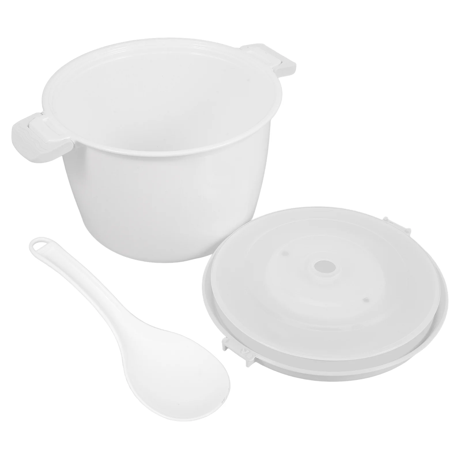 

Microwave Vegetable Steamer Rice Cooker Pot for Cooking with Cover Microwavable Soup Bowl