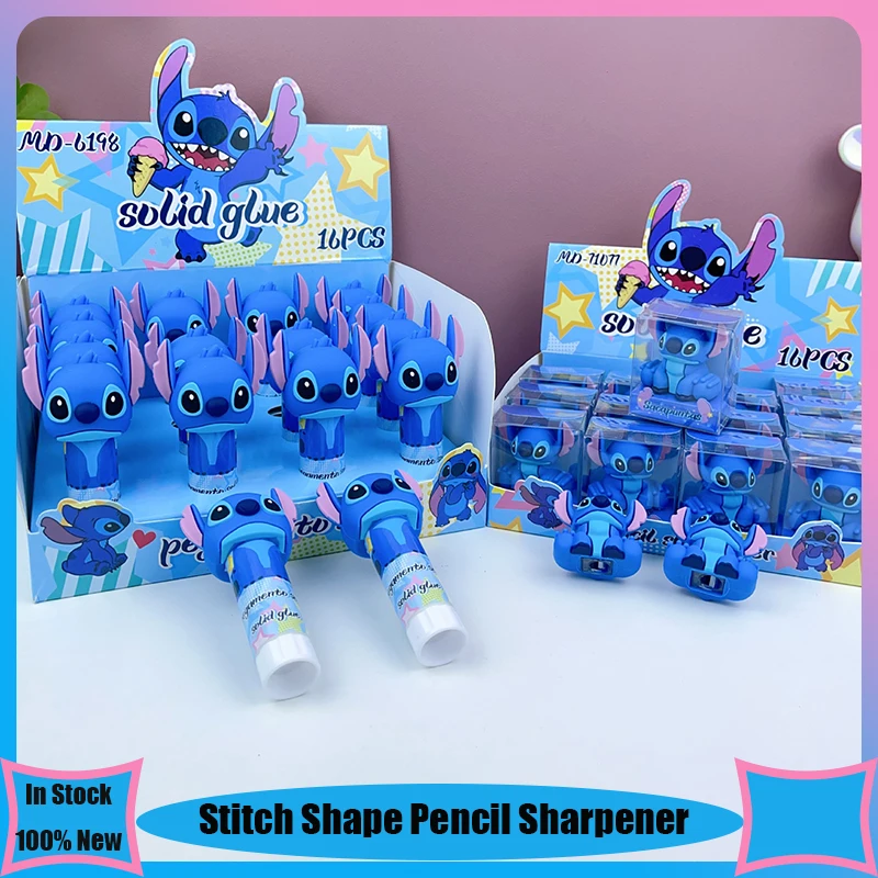 Cartoon Disney Stitch Shape Pencil Sharpener Solid glue Students Cartoon Pencil Sharpener Pencil Sharpener Children's Stationery