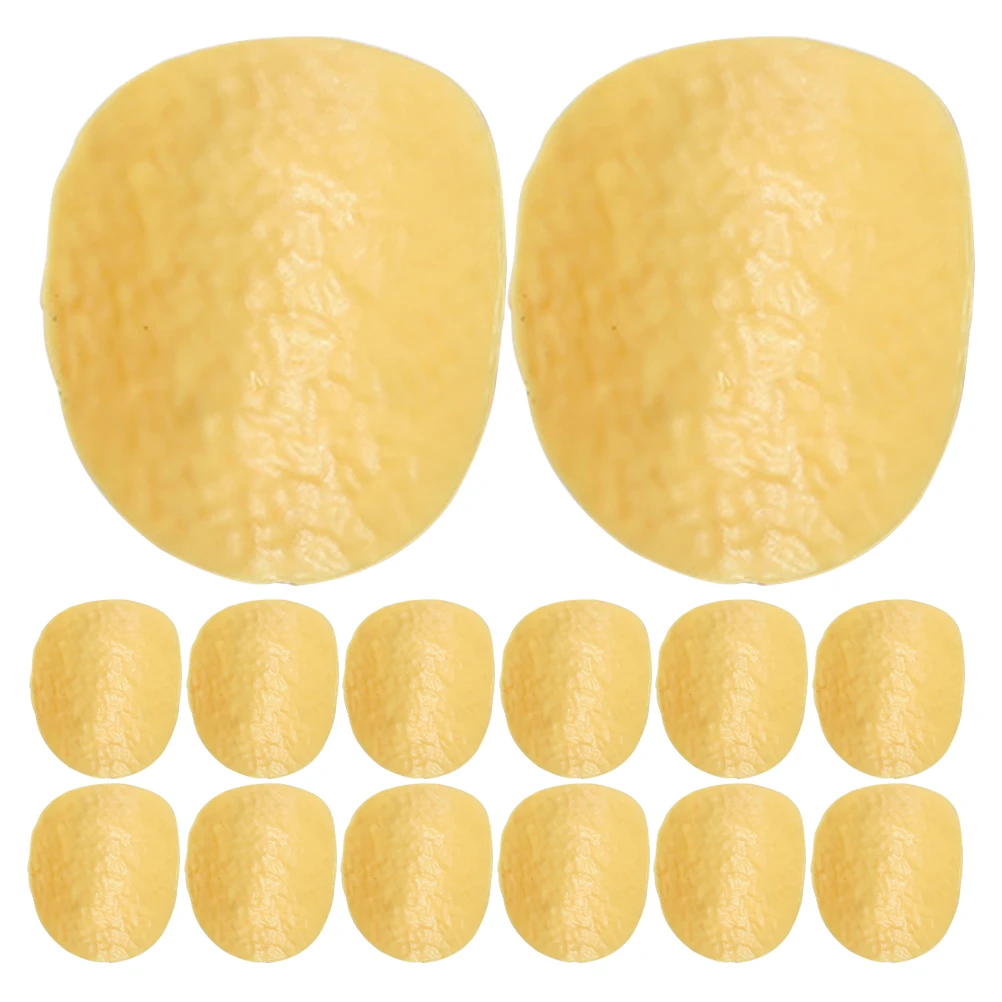 30pcs Simulation Potato Chips Realistic Fake Fries Decorative Props for Photography Montessori Toys Lightweight Display