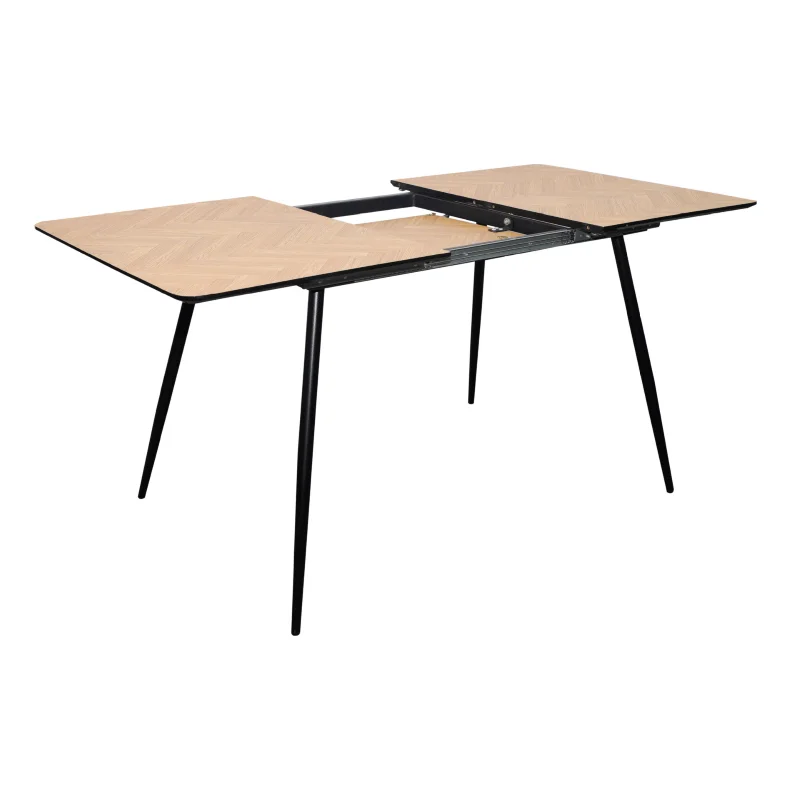 Practical modern rectangular retractable dining table, push-pull design, saving space
