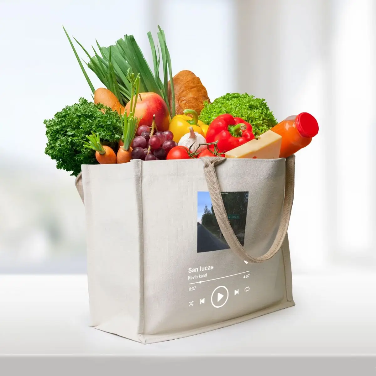 kevin kaarl Tote Bag shopping bag Shopper Fabric bag