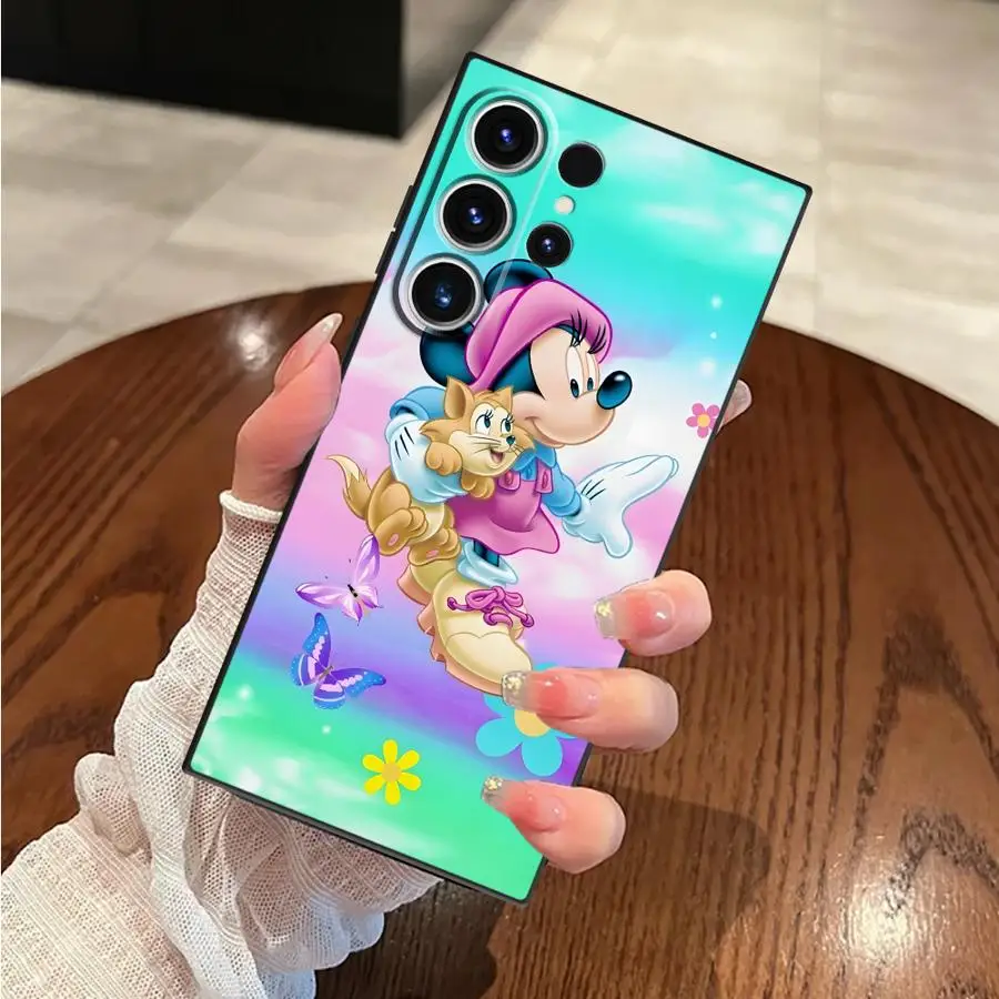 Soft Back Phone Cover Case for Samsung Galaxy S21 S24+ S9 S25+ S22 S20 S23 FE S25 Ultra S24 Plus Disney Minnie