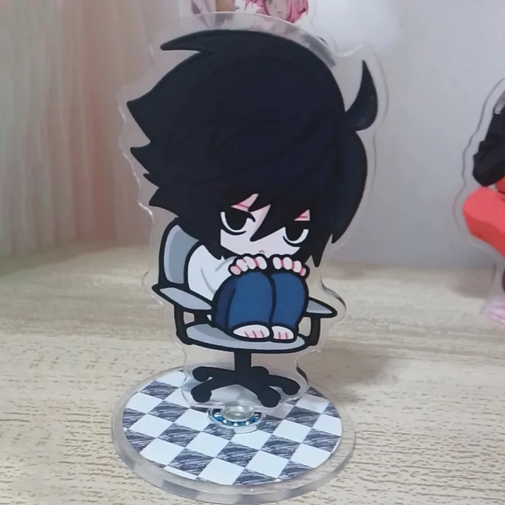 Anime Death Note L·Lawliet Cosplay Acrylic Stand Rotatable Figure Standing Plate Desktop Decoration Halloween Party Prop
