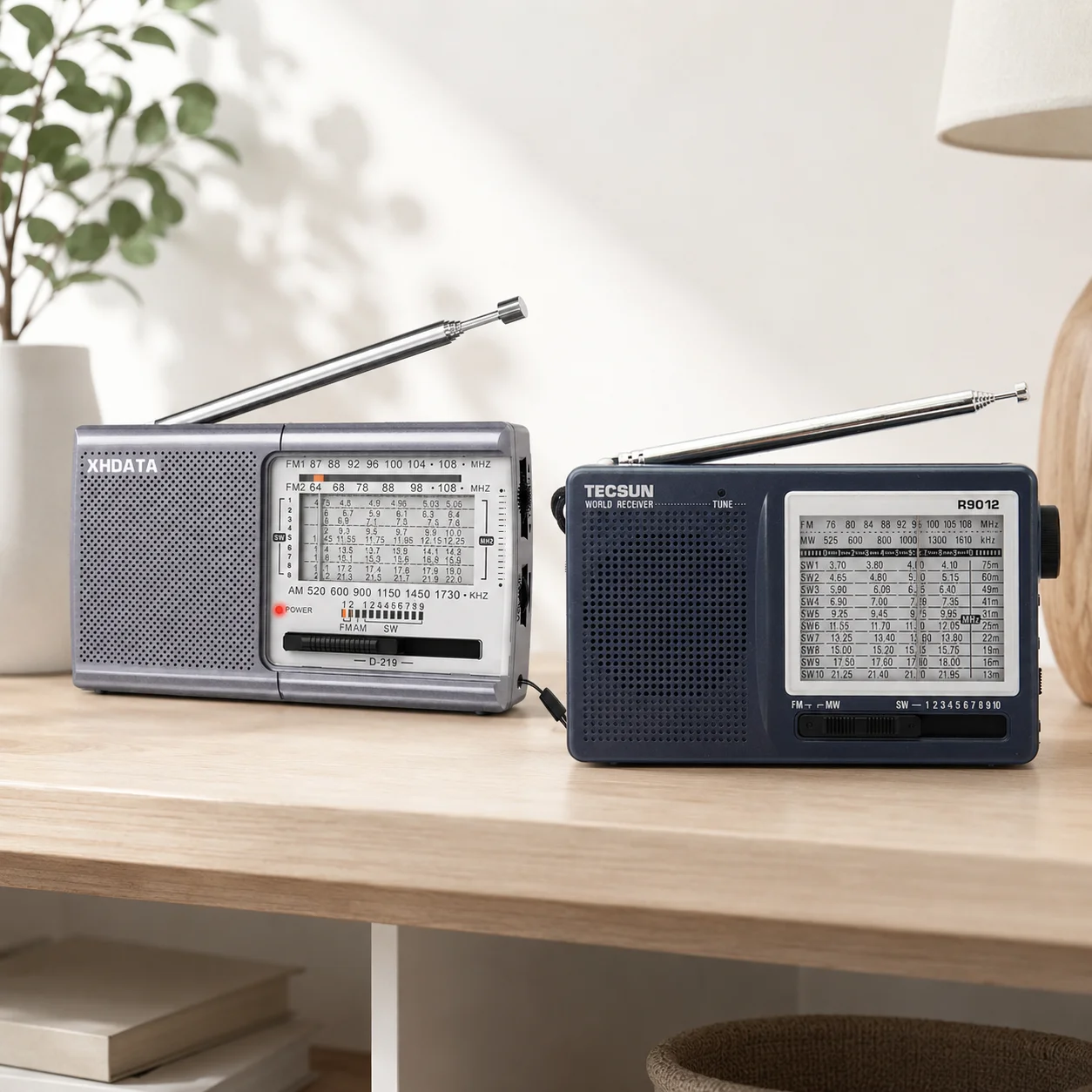XHDATA D-219 Portable Pocket Radio TECSUN R-9012 FM AM SW Receiver Great Sound Headphone Jack for Elderly Home Outdoor Travel