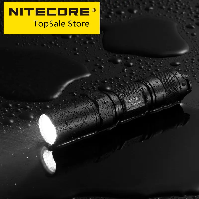 NITECORE MT1A Flashlight Outdoor Mini Camping Hiking Flash Light AA Battery Olight  Aluminum Led   Portable Lighting