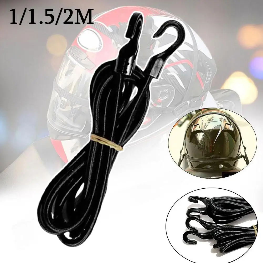 2m/1.5m/1m Heavy Duty Elastic Bungee Shock Cord Strap Hook Stretch Bikes Tent Luggage Tie Canoe Rope Boat Plastic Car Kayak E9t8