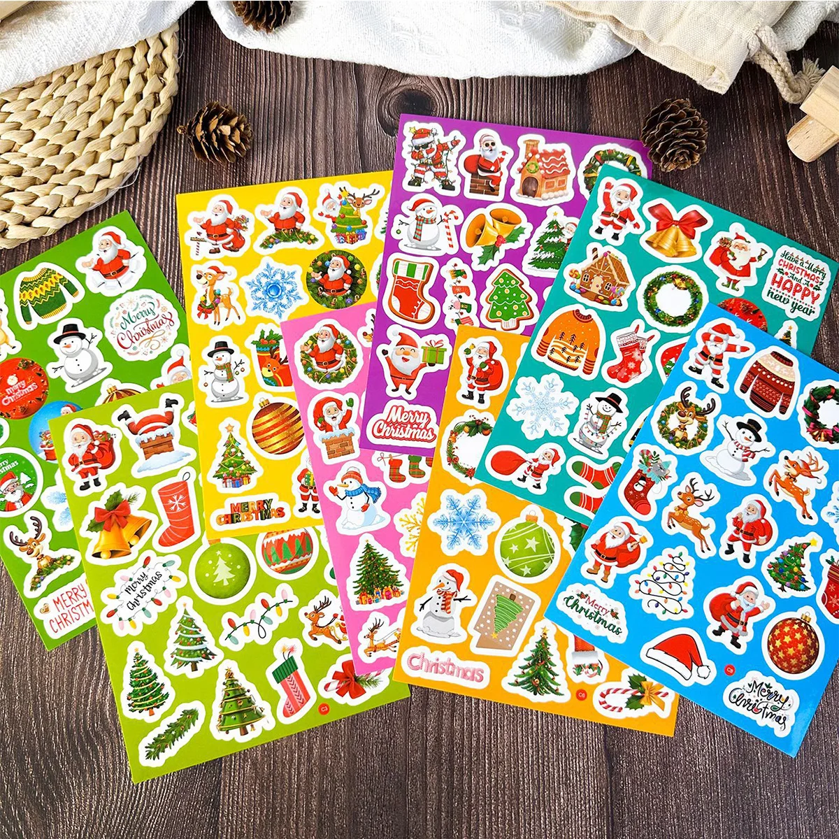 160Pcs Holiday Stickers Christmas Theme Stickers for Kids  Christmas Ornament Stickers Bulk Pack Party Gifts for Adults Party