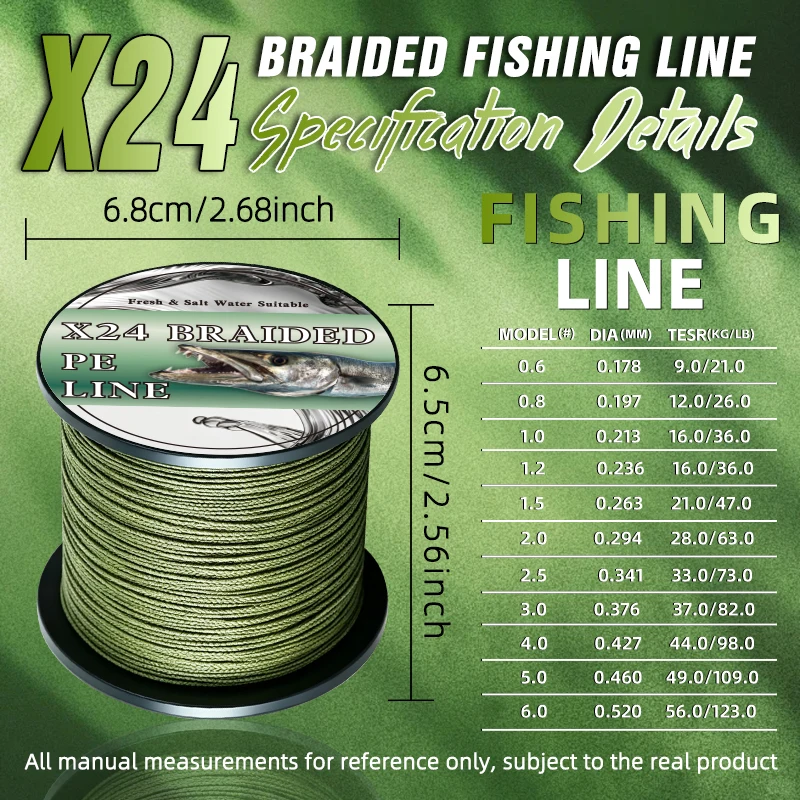 24-Strang PE-Angelschnur, geflochtener Multifilament-Angelschnur, 300m 500m 1000m, 20-120LB, glatt und stark für Karpfenangeln – Detail 7