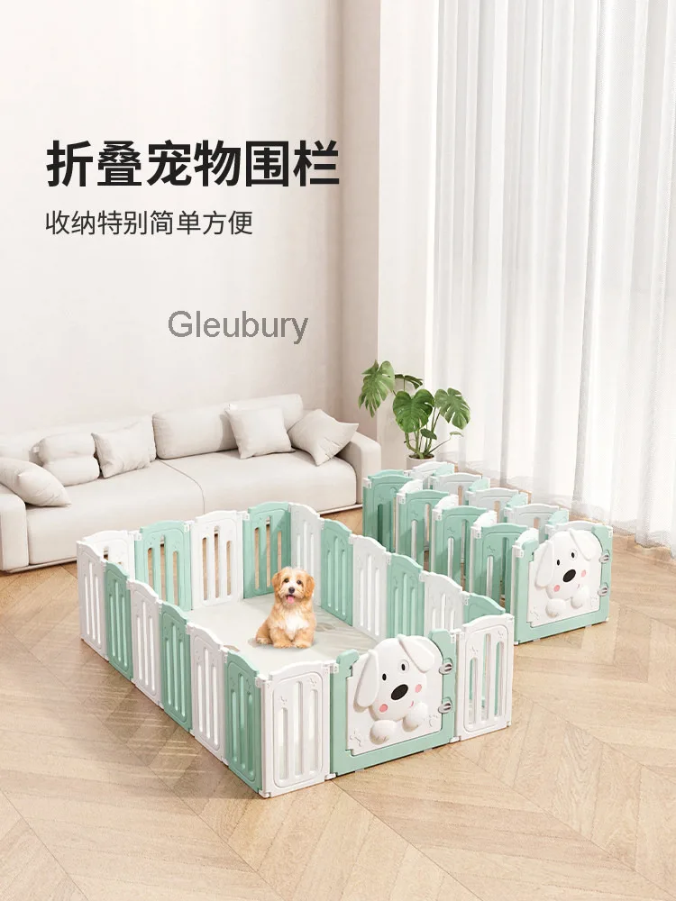 Foldable Indoor Dog Fence Pet Barrier Dog Cage Dog House Corgi Medium Small Dog Dedicated Guardrail Enclosure