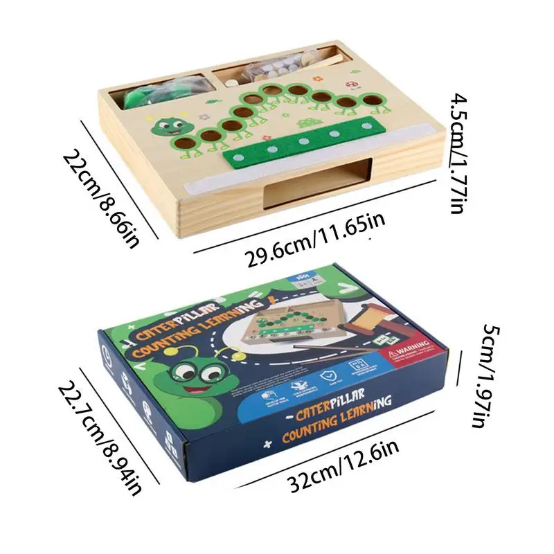 Matematyka gąsienica edukacyjna dla dzieci licząca zabawki trwałe zabawki dla dzieci ręcznie koordynacja oka zabawki do sortowania kolorów do nauczania w wieku 3 lat